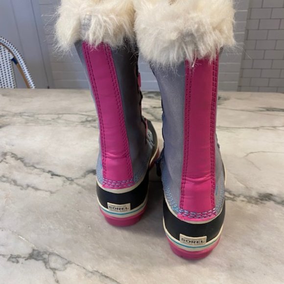 Sorel Womens Joan Of Arctic NY1858-060 Gray Pink Winter Duck Boots Size 38 - Picture 3 of 6